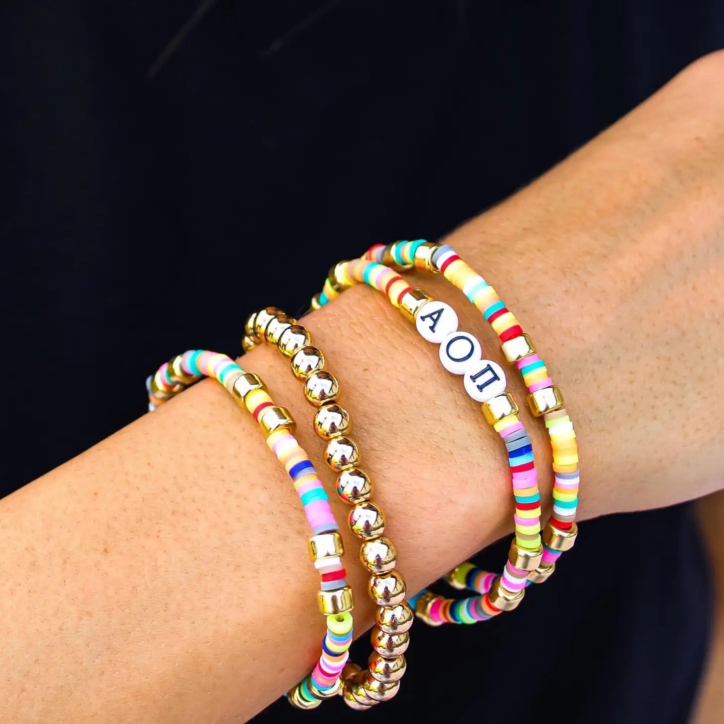 Colorful Love Heart Letter Bracelets Girls Sweet Y2k Aesthetic Hand Jewelry  | eBay